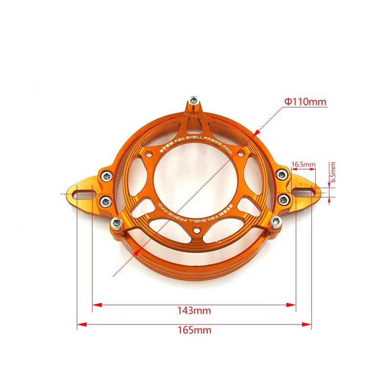 OTOM Oil Cooler Water Cooler New Electric Radiator Cooling Fan for 150cc 200cc 250cc Dirt Pit Bike Motorcycle ATV Quad Motocross (Orange Set) - Image 2